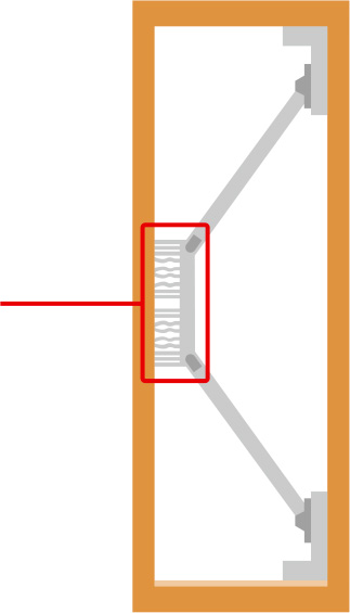 高い減衰性能のアルミデバイス 図解